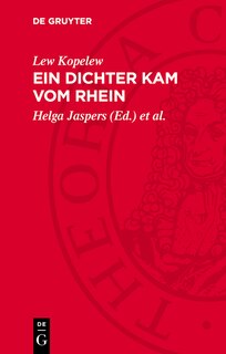 Front cover_Ein Dichter kam vom Rhein