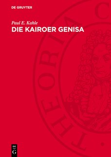 Couverture_Die Kairoer Genisa