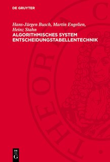 Couverture_Algorithmisches System Entscheidungstabellentechnik