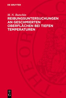 Couverture_Reibungsuntersuchungen an geschmierten Oberflächen bei tiefen Temperaturen
