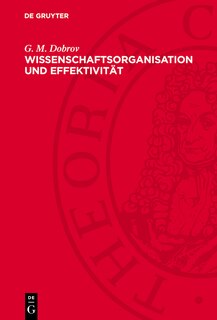 Front cover_Wissenschaftsorganisation und Effektivität