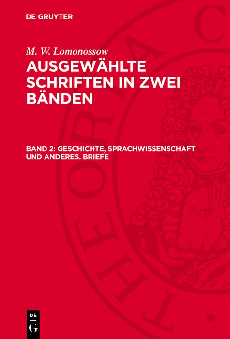 Front cover_Geschichte, Sprachwissenschaft und anderes. Briefe