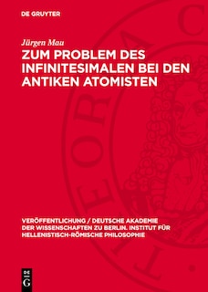 Couverture_Zum Problem des Infinitesimalen bei den antiken Atomisten