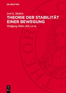 Front cover_Theorie der Stabilität einer Bewegung