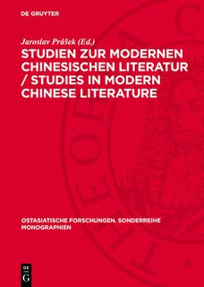 Front cover_Studien zur modernen chinesischen Literatur / Studies in modern Chinese Literature