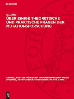 Front cover_Über einige theoretische und praktische Fragen der Mutationsforschung