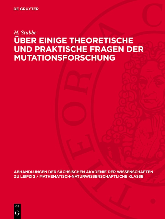 Front cover_Über einige theoretische und praktische Fragen der Mutationsforschung