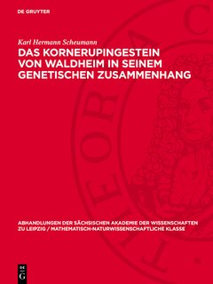 Front cover_Das Kornerupingestein von Waldheim in seinem genetischen Zusammenhang