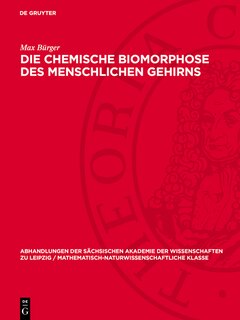 Front cover_Die chemische Biomorphose des menschlichen Gehirns