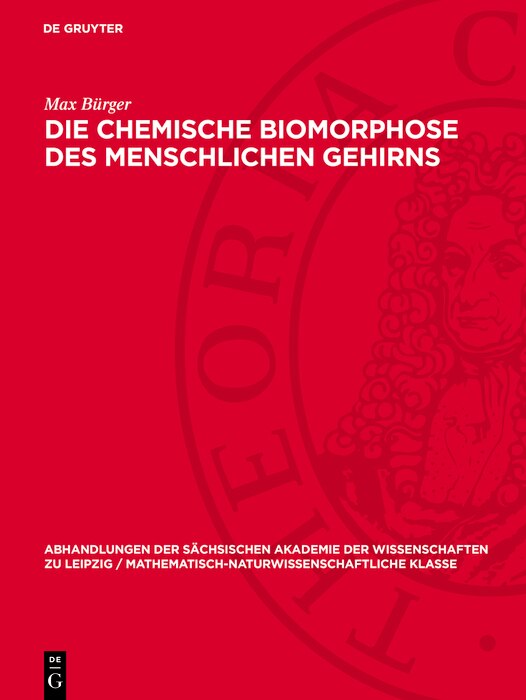 Front cover_Die chemische Biomorphose des menschlichen Gehirns