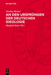 Couverture_An den Ursprüngen der deutschen Ideologie