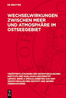 Front cover_Wechselwirkungen zwischen Meer und Atmosphäre im Ostseegebiet
