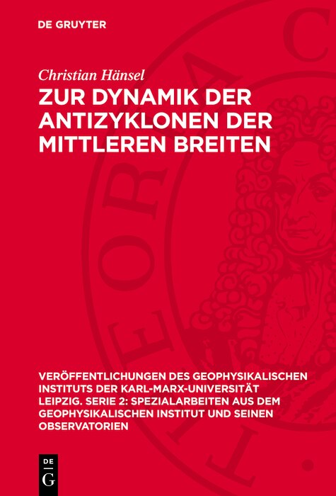 Front cover_Zur Dynamik der Antizyklonen der mittleren Breiten