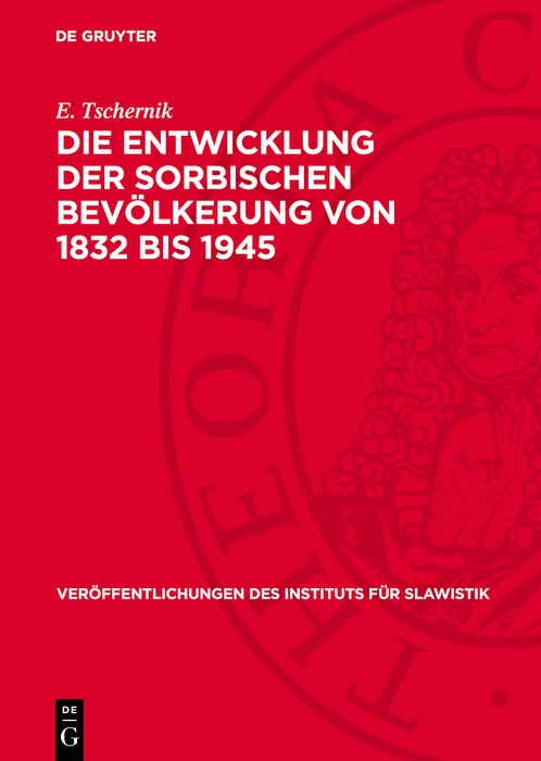 Front cover_Die Entwicklung der sorbischen Bevölkerung von 1832 bis 1945