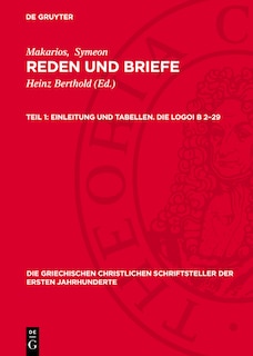 Front cover_Einleitung und Tabellen. Die Logoi B 2–29