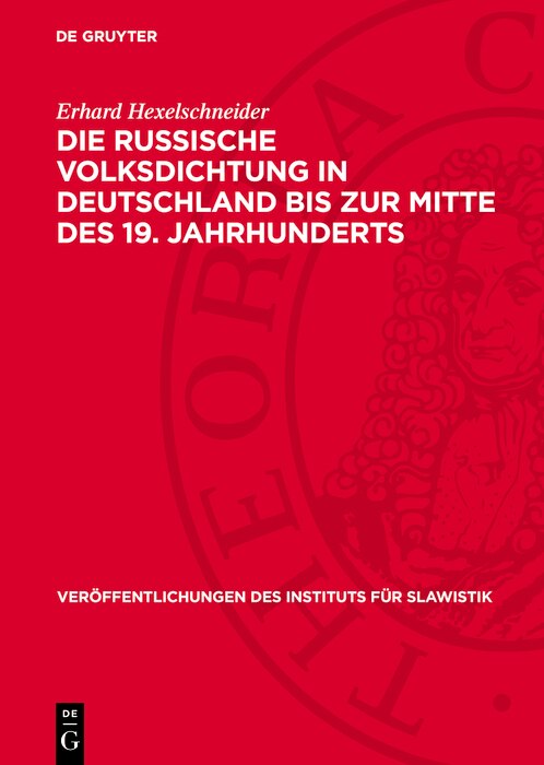 Front cover_Die russische Volksdichtung in Deutschland bis zur Mitte des 19. Jahrhunderts