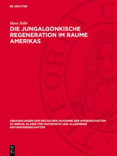 Front cover_Die jungalgonkische Regeneration im Raume Amerikas