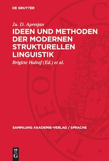 Front cover_Ideen und Methoden der modernen strukturellen Linguistik