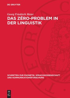 Front cover_Das Zéro-Problem in der Linguistik