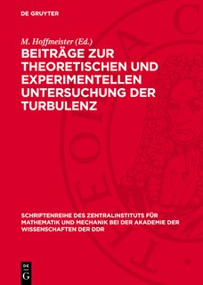 Couverture_Beiträge zur theoretischen und experimentellen Untersuchung der Turbulenz