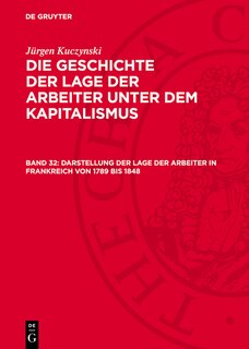 Front cover_Darstellung der Lage der Arbeiter in Frankreich von 1789 bis 1848