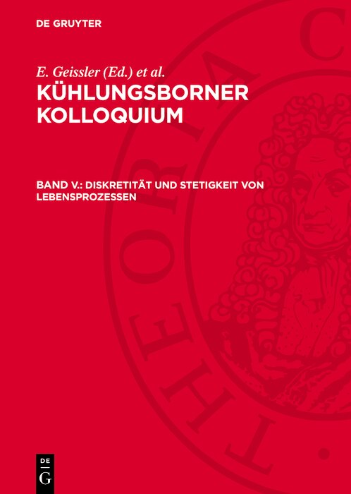 Couverture_Diskretität und Stetigkeit von Lebensprozessen