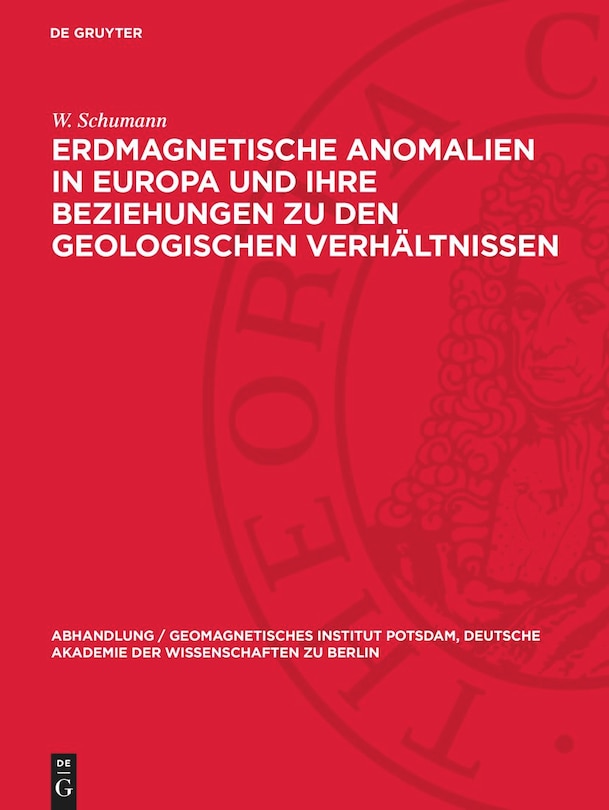 Front cover_Erdmagnetische Anomalien in Europa und ihre Beziehungen zu den geologischen Verhältnissen