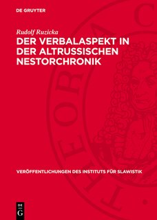 Front cover_Der Verbalaspekt in der altrussischen Nestorchronik