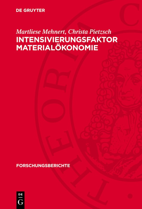 Front cover_Intensivierungsfaktor Materialökonomie