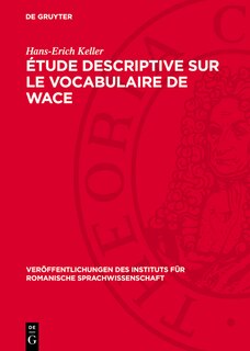 Front cover_Étude descriptive sur le vocabulaire de Wace