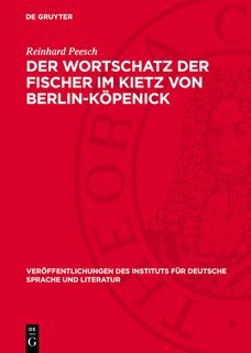 Front cover_Der Wortschatz der Fischer im Kietz von Berlin-Köpenick