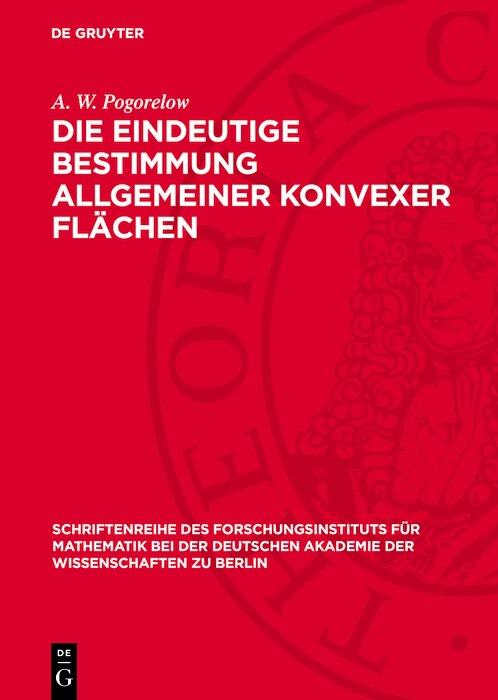Couverture_Die eindeutige Bestimmung allgemeiner konvexer Flächen