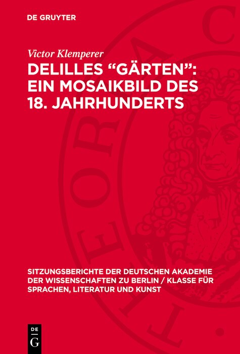 Front cover_Delilles „Gärten“: ein Mosaikbild des 18. Jahrhunderts