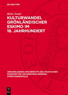Front cover_Kulturwandel grönländischer Eskimo im 18. Jahrhundert