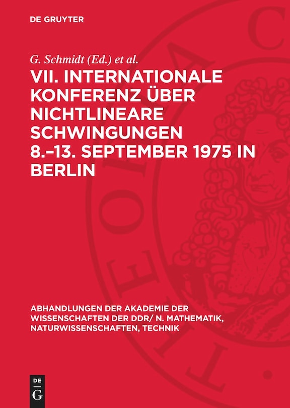 Couverture_VII. Internationale Konferenz über Nichtlineare Schwingungen 8.–13. September 1975 in Berlin