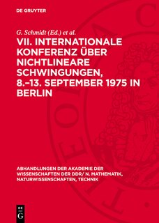 Front cover_VII. Internationale Konferenz über Nichtlineare Schwingungen, 8.–13. September 1975 in Berlin