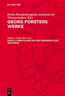 Couverture_Streitschriften und Fragmente zur Weltreise