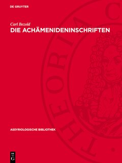 Couverture_Die Achämenideninschriften