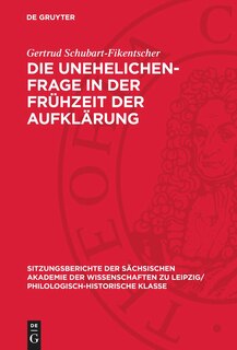Front cover_Die Unehelichen-Frage in der Frühzeit der Aufklärung
