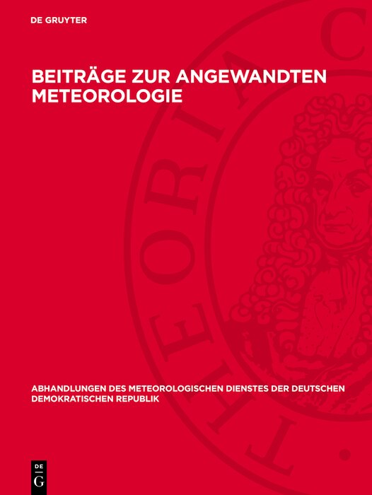Front cover_Beiträge zur angewandten Meteorologie
