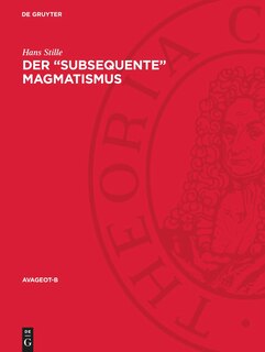 Front cover_Der „Subsequente“ Magmatismus