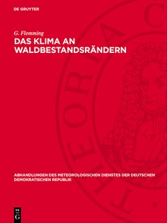 Front cover_Das Klima an Waldbestandsrändern