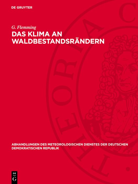 Front cover_Das Klima an Waldbestandsrändern