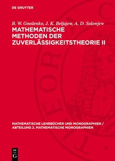 Front cover_Mathematische Methoden der Zuverlässigkeitstheorie II