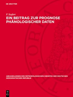 Front cover_Ein Beitrag zur Prognose phänologischer Daten