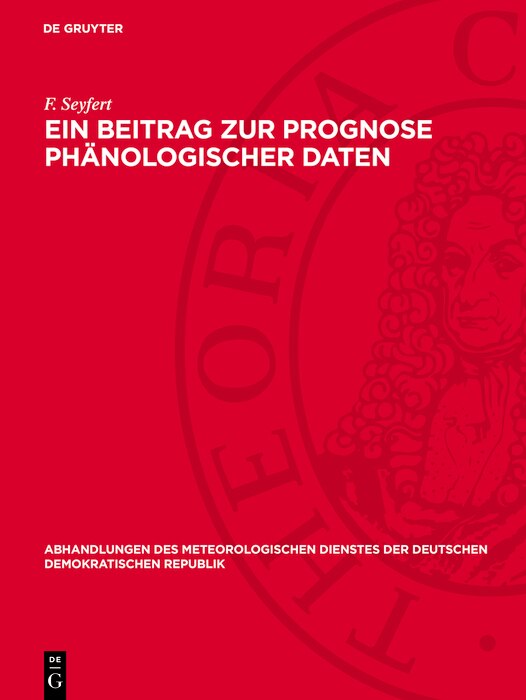Front cover_Ein Beitrag zur Prognose phänologischer Daten