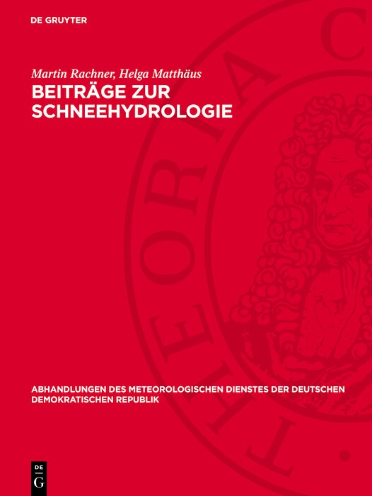 Front cover_Beiträge zur Schneehydrologie