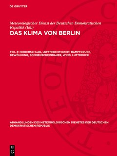 Front cover_Niederschlag, Luftfeuchtigkeit, Dampfdruck, Bewölkung, Sonnenscheindauer, Wind, Luftdruck