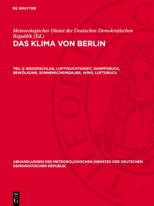 Front cover_Niederschlag, Luftfeuchtigkeit, Dampfdruck, Bewölkung, Sonnenscheindauer, Wind, Luftdruck