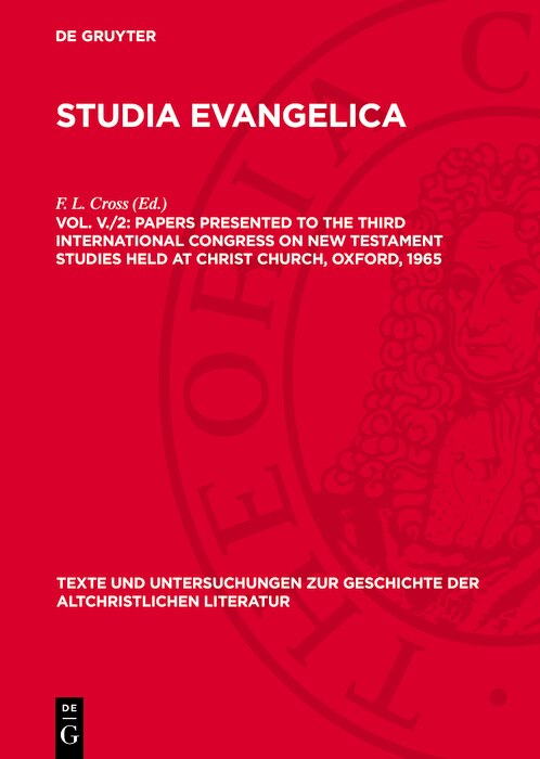 Front cover_Papers presented to the Third International Congress on New Testament Studies held at Christ Church, Oxford, 1965